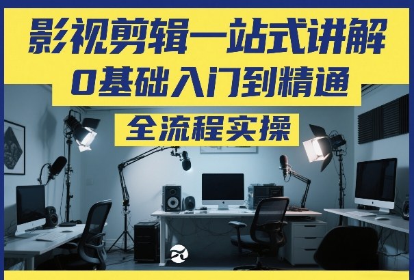 影视剪辑一站式讲解，0基础入门到精通，全流程实操-明楼资源站