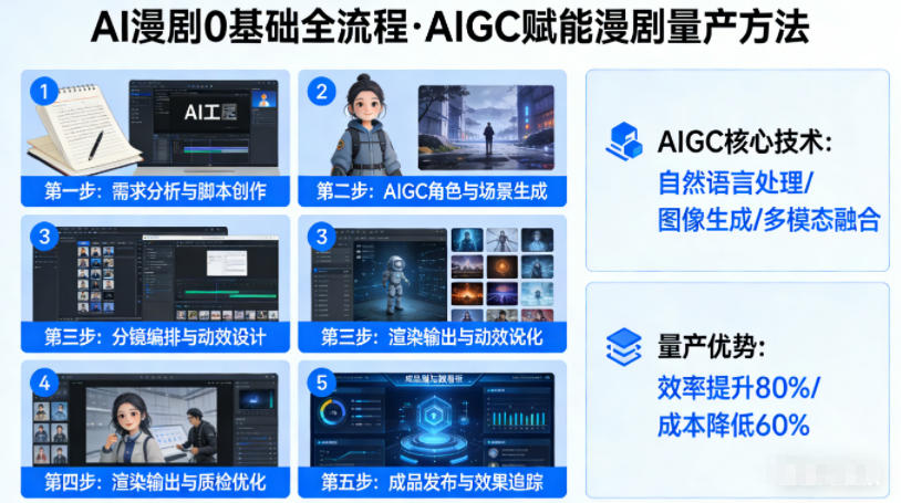 AI漫剧0基础全流程，快速掌握AIGC赋能的漫剧量产方法-明楼资源站