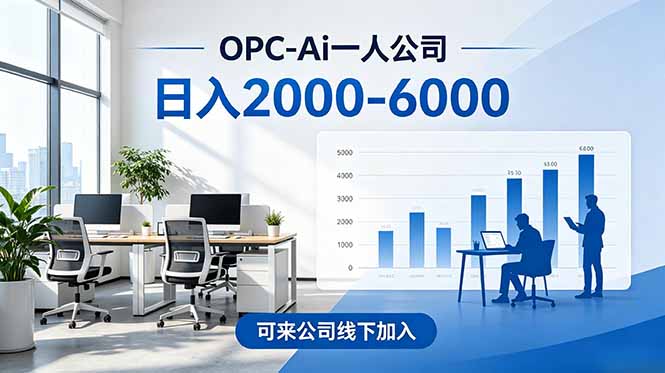 2026创业新风口—OPC一人公司模式震撼首发！日收益2000-6000+，项目绿色长久，安全稳健，合…-明楼资源站