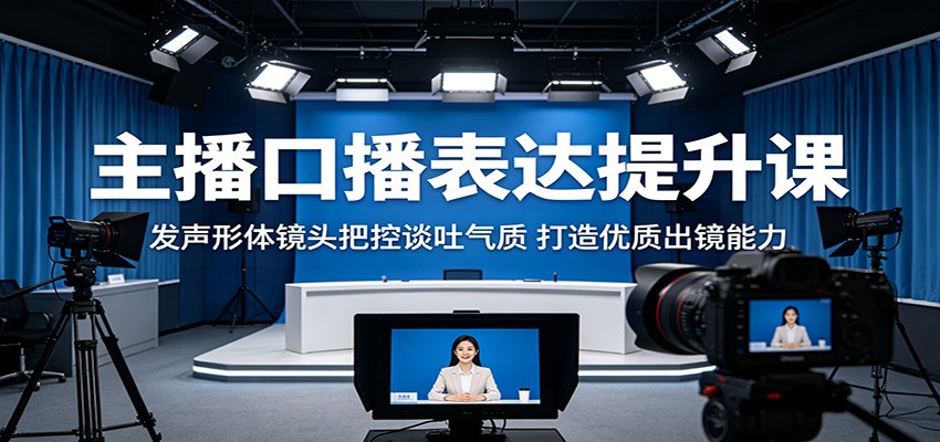 主播口播表达提升课：发声形体镜头把控谈吐气质，打造优质出镜能力-明楼资源站