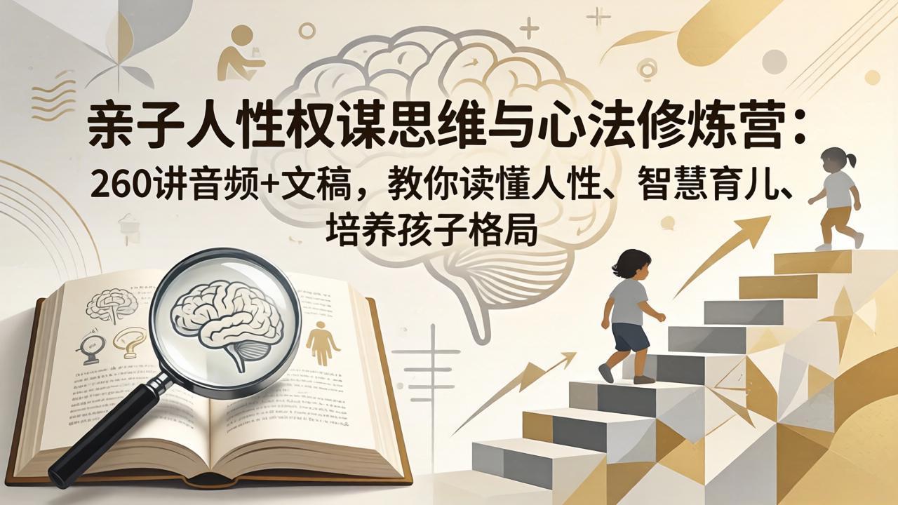 亲子人性权谋思维与心法修炼营：260讲音频+文稿，教你读懂人性、智慧育儿、培养孩子格局-明楼资源站