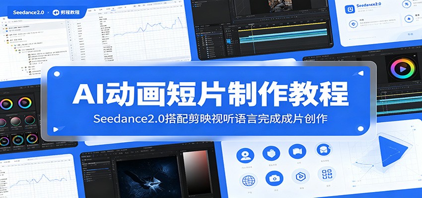 AI动画短片制作教程：Seedance2.0搭配剪映视听语言完成成片创作-明楼资源站