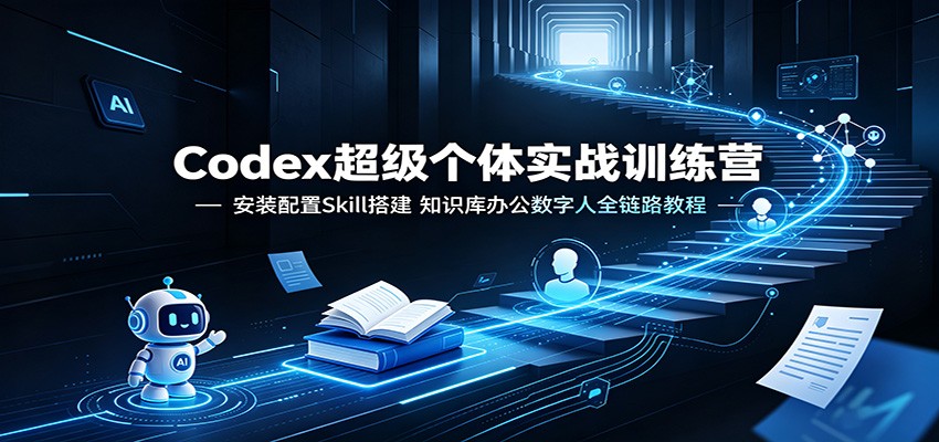 Codex超级个体实战训练营：安装配置Skill搭建，知识库办公数字人全链路教程-明楼资源站