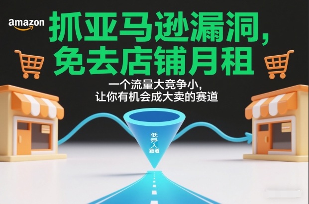 抓亚马逊漏洞，免去店铺月租，一个流量大竞争小，让你有机会成大卖的赛道-明楼资源站