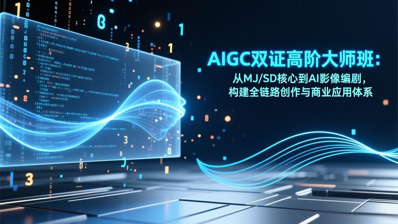 AIGC双证高阶大师班：从MJ/SD核心到AI影像编剧，构建全链路创作与商业应用体系-明楼资源站
