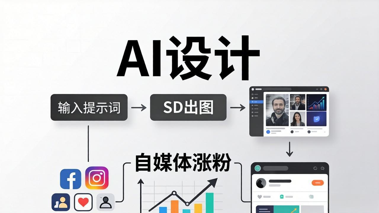人人都是AI设计师：SD出图+自媒体涨粉一站教学，告别图文素材焦虑，AI设计让你轻松避开内卷-明楼资源站