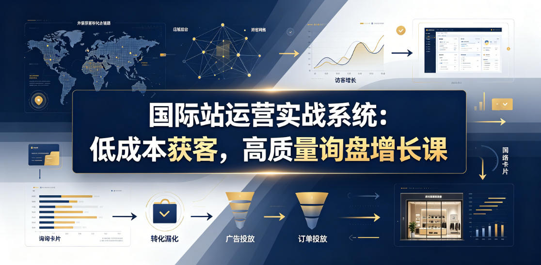 国际站运营实战系统：低成本获客，高质量询盘增长课(更新26年)-明楼资源站
