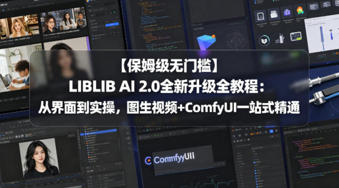 【保姆级无门槛】LIBLIB AI 2.0全新升级全教程：从界面到实操，图生视频+ComfyUI一站式精通-明楼资源站
