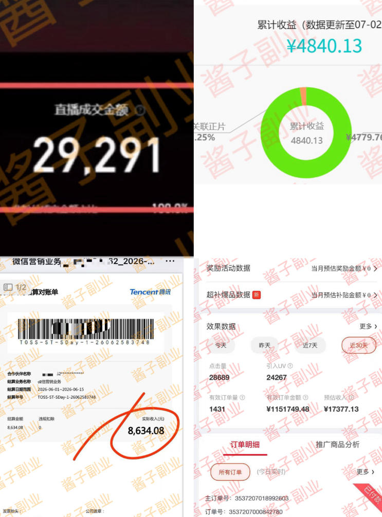 985十年互联网老兵亲测：2026年多个真实落地副业项目，手把手带你搭建被动收入管道(淘宝无人直播、TK拉新、代运营、CSGO……)【揭秘】-明楼资源站