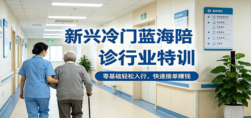 新兴冷门蓝海陪诊行业特训，零基础轻松入行，快速接单赚钱-明楼资源站