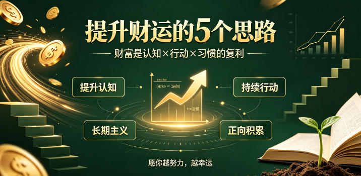 付费文章：提升财运的5个思路——财富是认知x行动x习惯的复利，愿你越努力，越幸运-明楼资源站