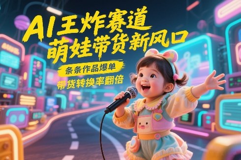 AI王炸赛道，萌娃带货新风口，条条作品爆单，带货转换率翻倍，核心逻辑拆解-明楼资源站