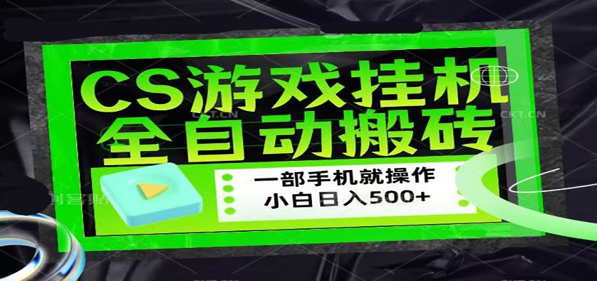 CSGO游戏挂机捡漏搬砖，超稳定的项目，带领1000+小白实现日入500+-明楼资源站