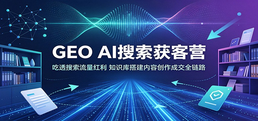 GEO AI搜索获客营：吃透搜索流量红利，知识库搭建内容创作成交全链路-明楼资源站