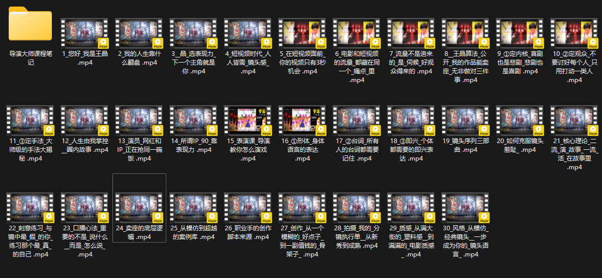 王晶大师课：流量破局-人生由我掌控-明楼资源站