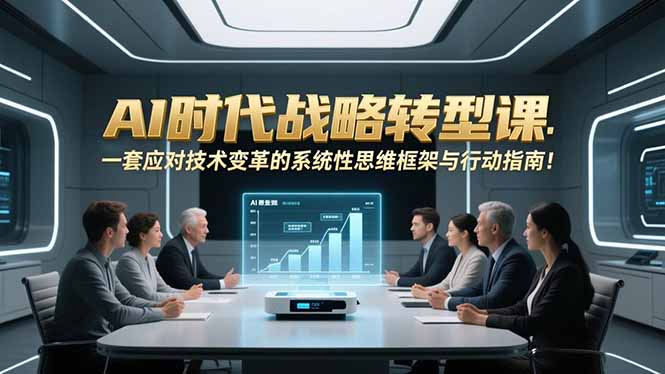 AI时代战略转型课：一套应对技术变革的系统性思维框架与行动指南！-明楼资源站