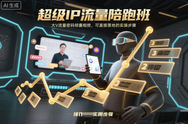 超级IP流量陪跑班，大V流量密码倾囊相授，可直接落地的实操步骤-明楼资源站